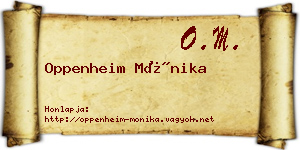 Oppenheim Mónika névjegykártya
